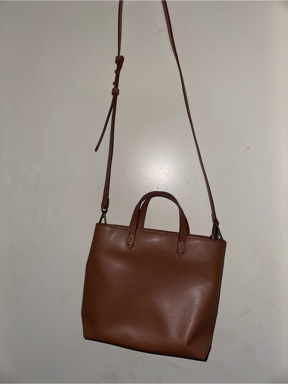 Madewell Brown Leather Crossbody Tote
